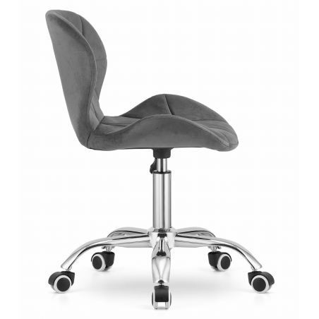Krzesło obrotowe RIVELLO velvet - ciemnoszare