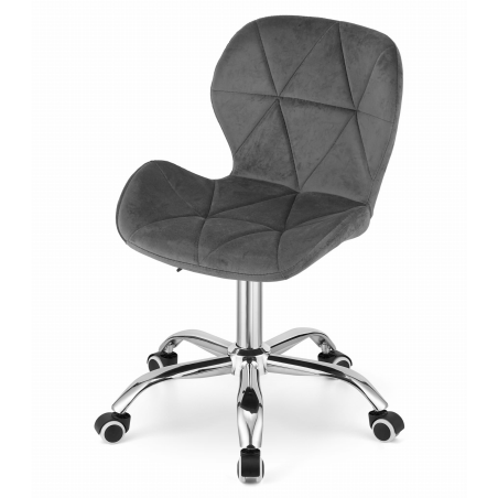 Krzesło obrotowe RIVELLO velvet - ciemnoszare