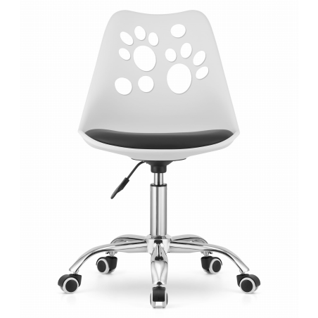 Krzesło obrotowe RENO - biało-czarne