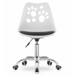 Krzesło obrotowe RENO - biało-czarne