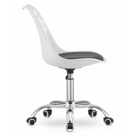 Krzesło obrotowe RENO - biało-czarne