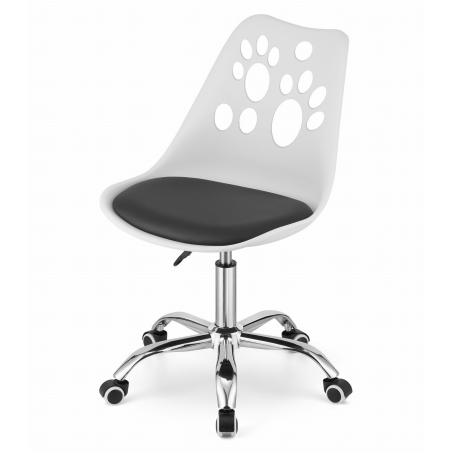 Krzesło obrotowe RENO - biało-czarne