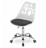 Krzesło obrotowe RENO - biało-czarne