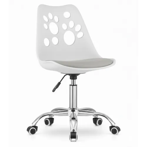 Krzesło obrotowe RENO - biało-szare