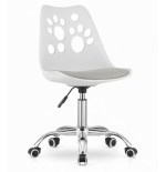Krzesło obrotowe RENO - biało-szare