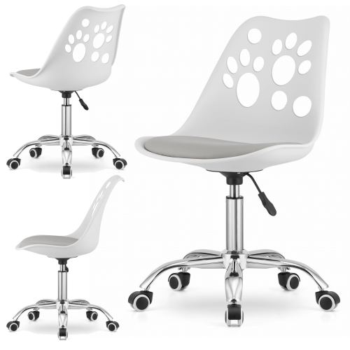 Krzesło obrotowe RENO - biało-szare