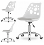 Krzesło obrotowe RENO - biało-szare