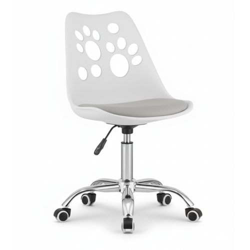 Krzesło obrotowe RENO - biało-szare