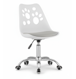Krzesło obrotowe RENO - biało-szare