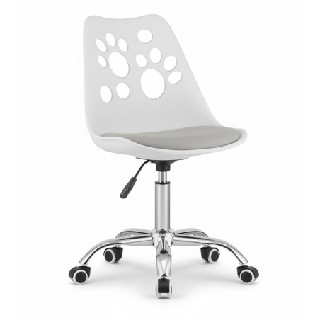 Krzesło obrotowe RENO - biało-szare