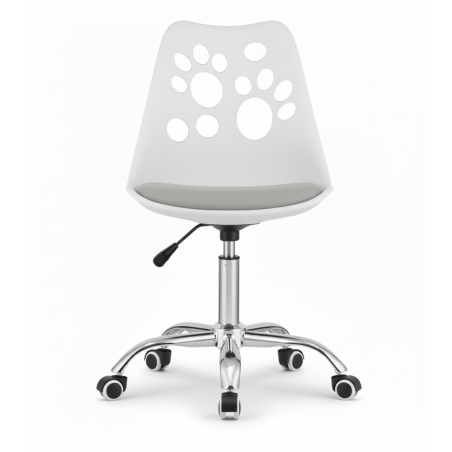 Krzesło obrotowe RENO - biało-szare