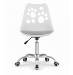 Krzesło obrotowe RENO - biało-szare