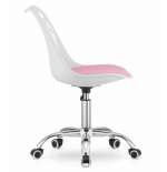 Krzesło obrotowe RENO - biało-różowe