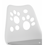 Krzesło obrotowe RENO - biało-szare