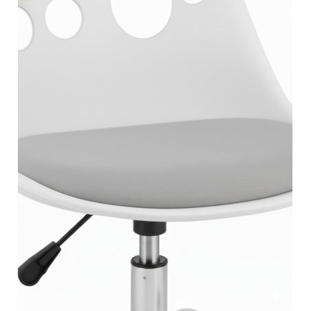 Krzesło obrotowe RENO - biało-szare