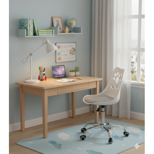 Krzesło obrotowe RENO - biało-szare