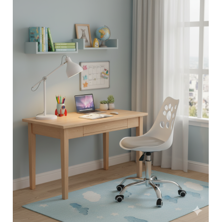 Krzesło obrotowe RENO - biało-szare