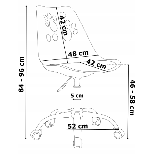 Krzesło obrotowe RENO - biało-szare