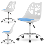 Krzesło obrotowe RENO - biało-niebieskie