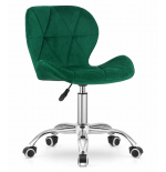 Krzesło obrotowe RIVELLO VELVET DARK GREEN