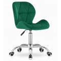 Krzesło obrotowe RIVELLO VELVET DARK GREEN