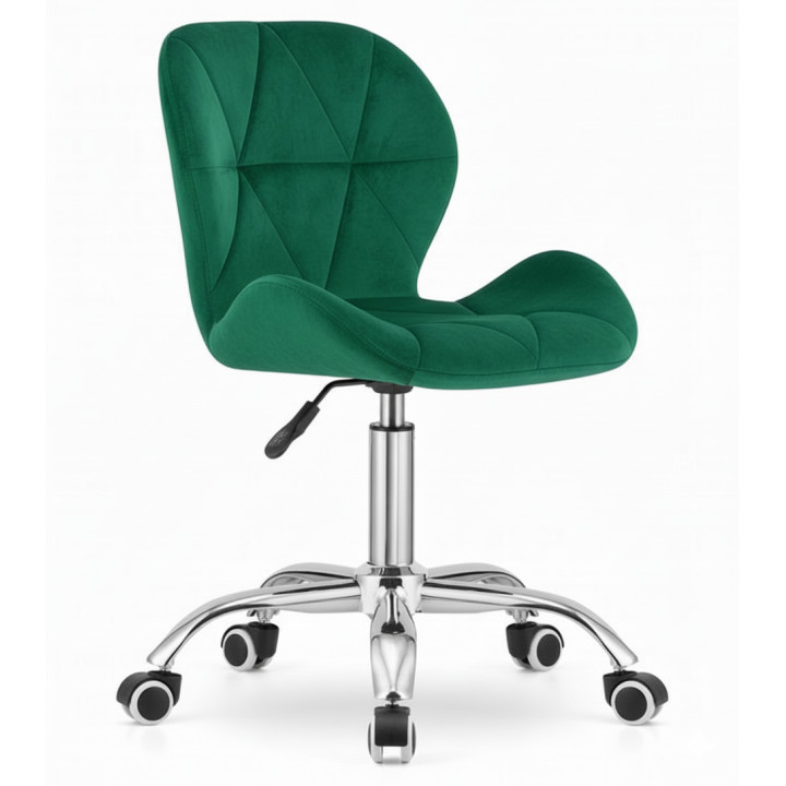 Krzesło obrotowe RIVELLO VELVET DARK GREEN