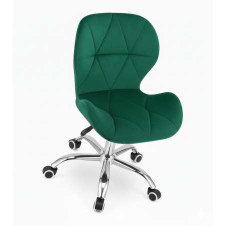 Krzesło obrotowe RIVELLO VELVET DARK GREEN