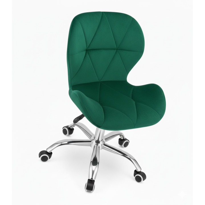 Krzesło obrotowe RIVELLO VELVET DARK GREEN