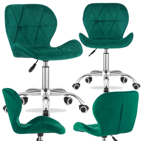 Krzesło obrotowe RIVELLO VELVET DARK GREEN