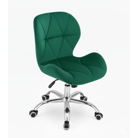 Krzesło obrotowe RIVELLO VELVET DARK GREEN