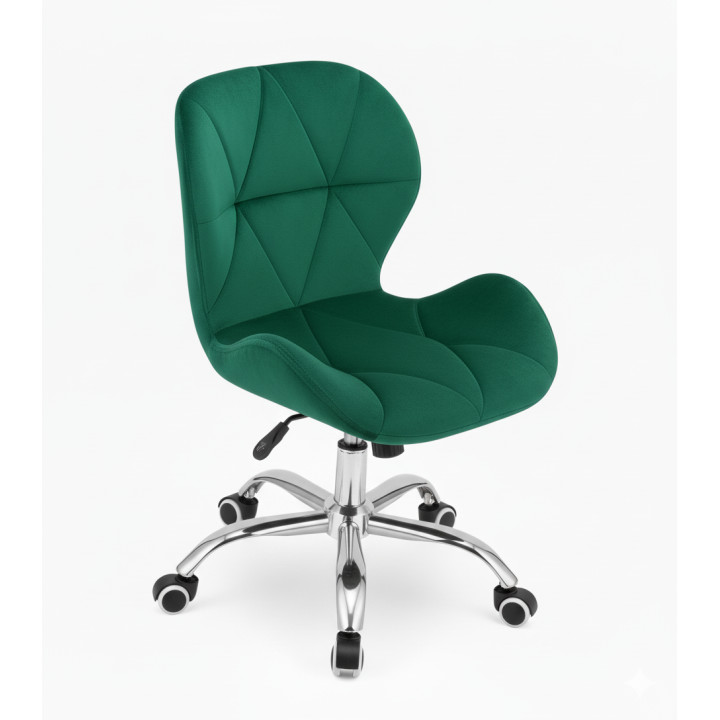 Krzesło obrotowe RIVELLO VELVET DARK GREEN