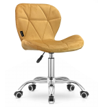 Krzesło obrotowe RIVELLO VELVET YELLOW