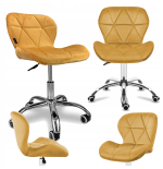 Krzesło obrotowe RIVELLO VELVET YELLOW
