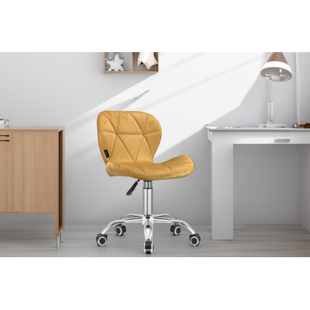 Krzesło obrotowe RIVELLO VELVET YELLOW