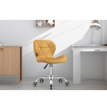 Krzesło obrotowe RIVELLO VELVET YELLOW