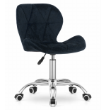 Krzesło obrotowe RIVELLO velvet - CZARNE