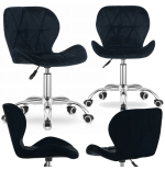 Krzesło obrotowe RIVELLO velvet - CZARNE