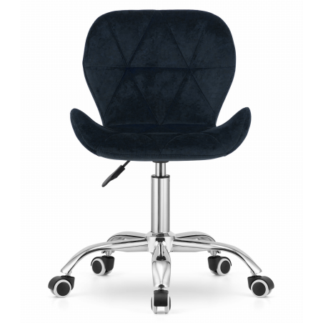 Krzesło obrotowe RIVELLO velvet - CZARNE