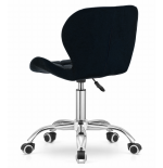 Krzesło obrotowe RIVELLO velvet - CZARNE