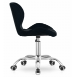 Krzesło obrotowe RIVELLO velvet - CZARNE