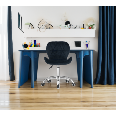 Krzesło obrotowe RIVELLO velvet - CZARNE