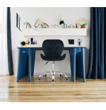 Krzesło obrotowe RIVELLO velvet - CZARNE