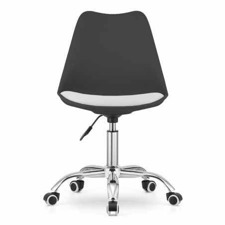 Krzesło obrotowe VIENA - CZARNO-BIAŁE