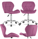 Krzesło obrotowe RIVELLO VELVET PURPLE