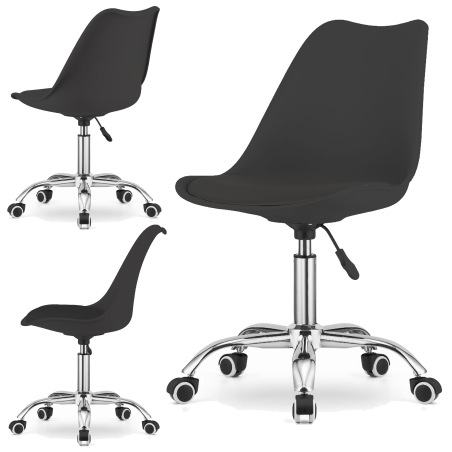 Krzesło obrotowe Dla dziecka Pracownia VIENA - CZARNE