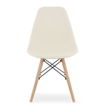 Krzesło skandynawskie nowoczesne do jadalni kuchni PIANO BEŻOWE / nogi naturalne