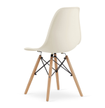 Krzesło skandynawskie nowoczesne do jadalni kuchni PIANO BEŻOWE / nogi naturalne