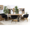 Krzesło Fotel do salony IMPERIA welur czarny GLAMOUR LOFT 1 szt.