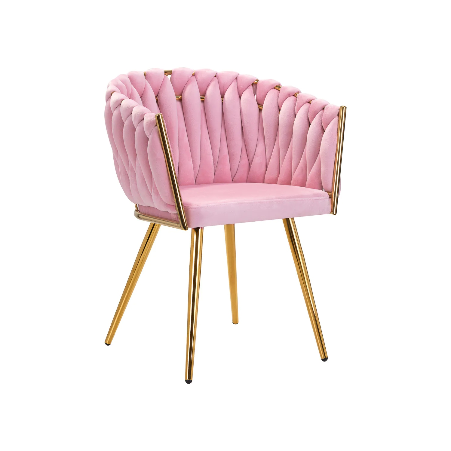 Krzesło Fotel do salonu IMPERIA welur Różowy GLAMOUR LOFT 1 szt.