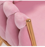 Krzesło Fotel do salonu IMPERIA welur Różowy GLAMOUR LOFT 1 szt.